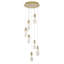 Lustre en pierre de cristal 7 lumières Transitional