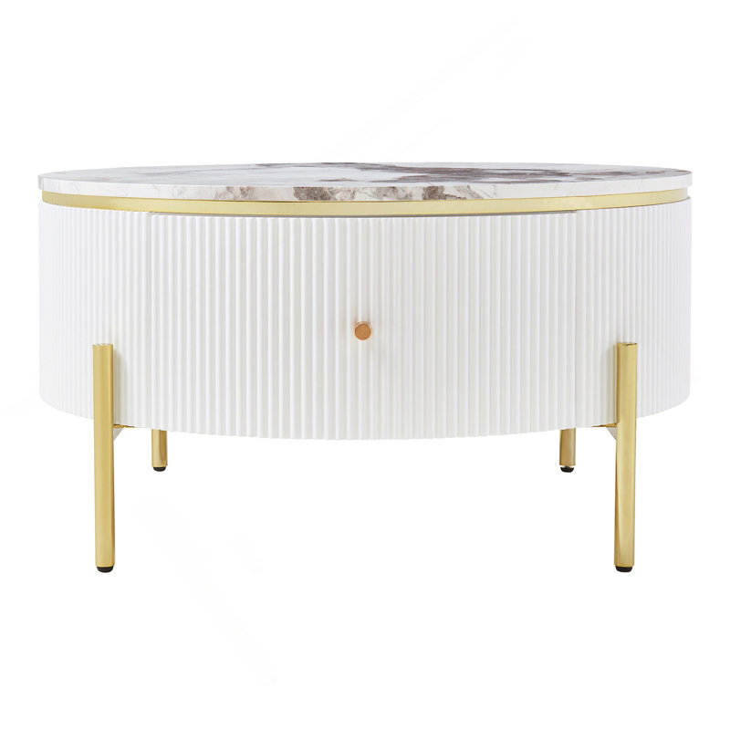 Table basse moderne avec 2 grands tiroirs de rangement Modern (31,5 po)