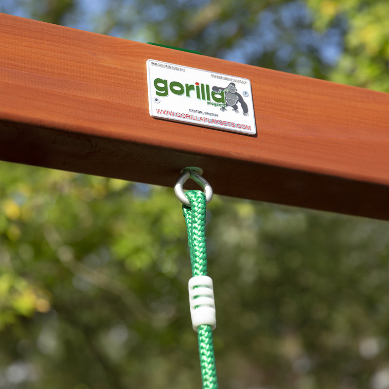 Green Plastic Disc Swing with Rope for Kids