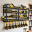 Organisateur à outils mural en métal robuste à 4 niveaux avec 8 supports de perceuse pour le rangement dans le garage-1284387213