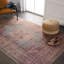 Tapis rouge foncé / bleu lavable à la machine-68309660