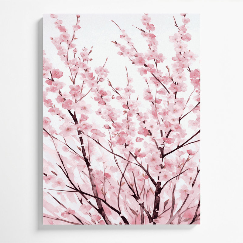 "Watercolor Botanical", art mural sur toile beige