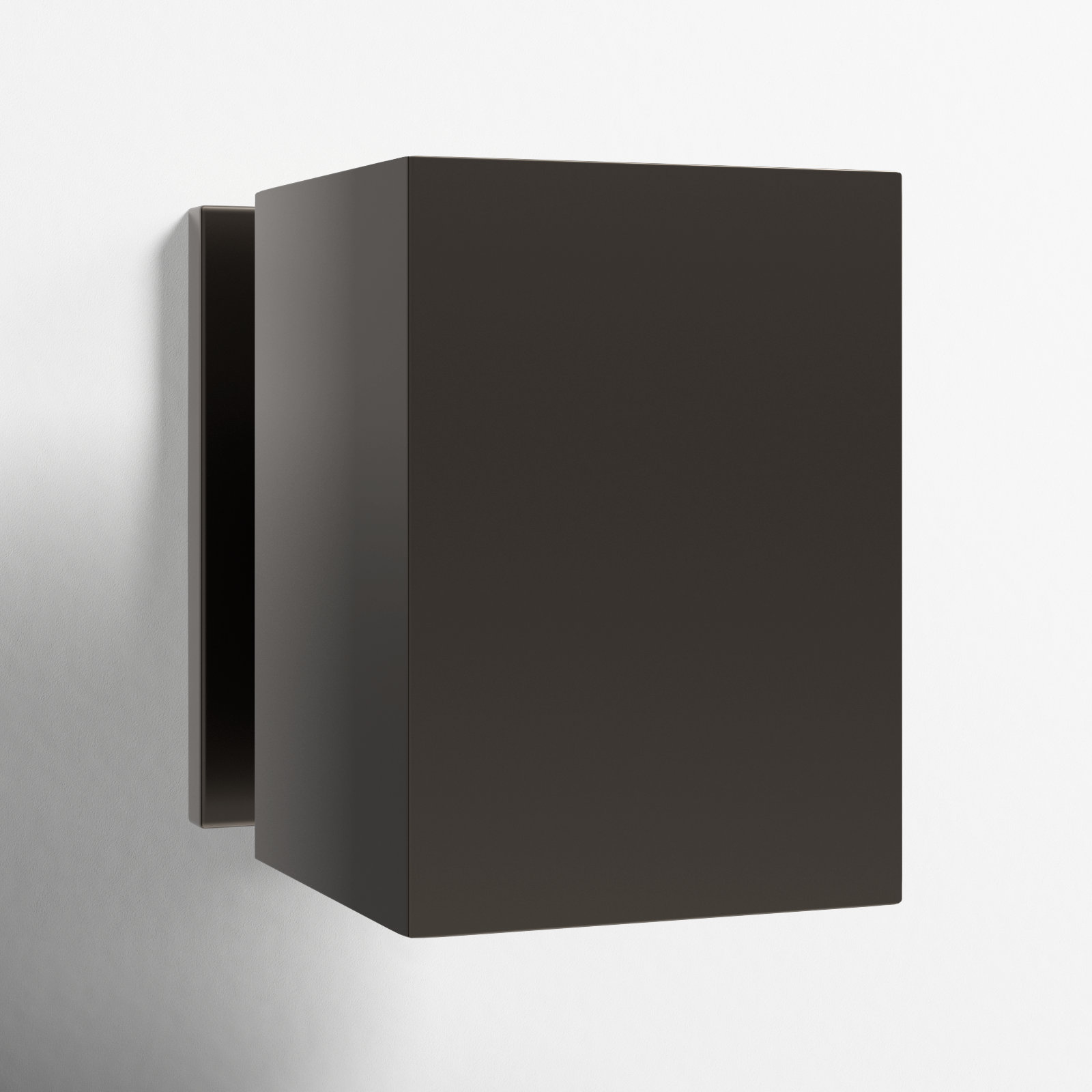 Dyer Single Light Outdoor Wall Light, Bronze, 7" H x 5" W x 5" D, No