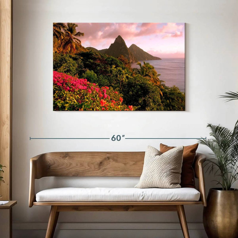 Kavia Pitons de Sainte-Lucie, H 30 po x l 45 po
