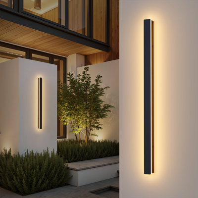 40''H IP67 Rectangle LED Wall Light Outdoor Hardwired Bar Light Sconce