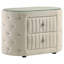 Table de chevet rembourrée 2 tiroirs Santiago Ivory