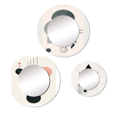 Ensemble de 3 miroirs en aluminium Abana