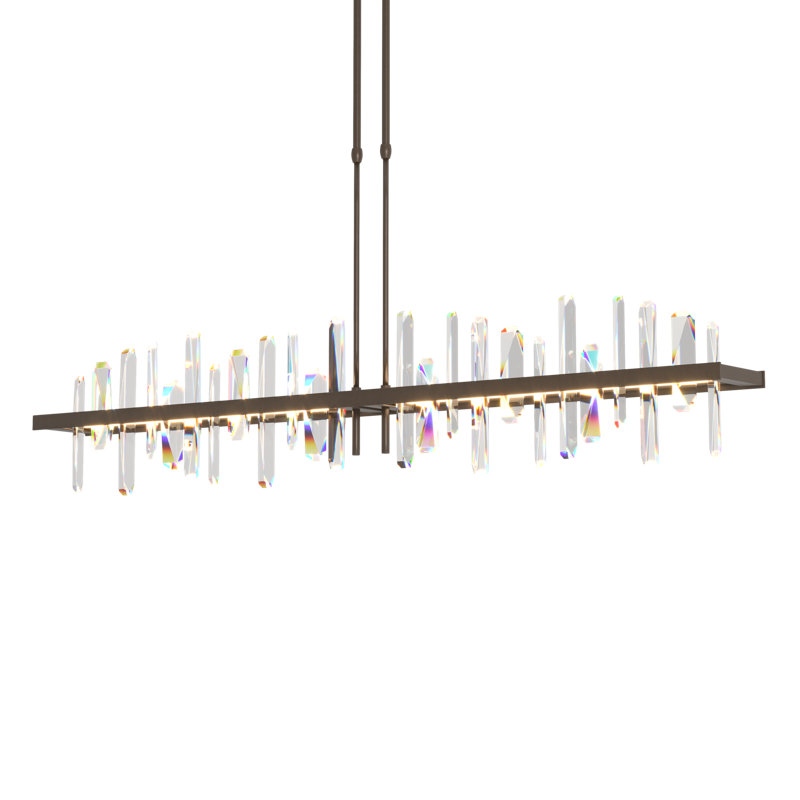 Solitude Kitchen Island Linear LED Pendant, Bronze