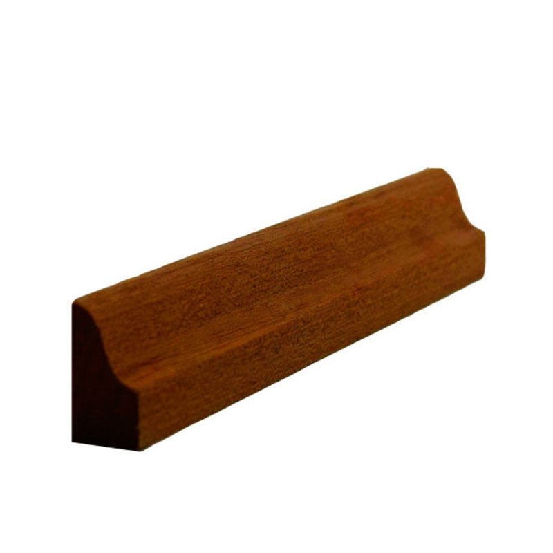 Plinthe de 1-1 / 8 po de hauteur x 9/16 po de garniture coloniale. Sans finition, Acajou Sapele