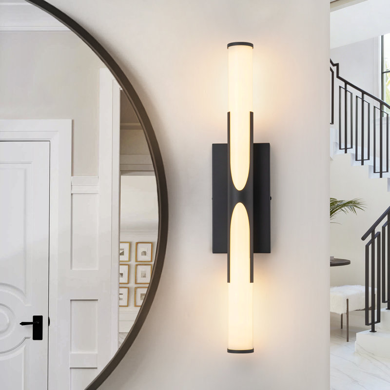 25" Dimmable LED Wall Sconce, Matte Black