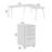 Bush Business Furniture Vista 72W L Shaped Desk With Splayed Metal Legs And Mobile File Cabinet - Reversible-103895236-103895233
