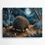 Faune Echidna, art mural en métal noir-48260776