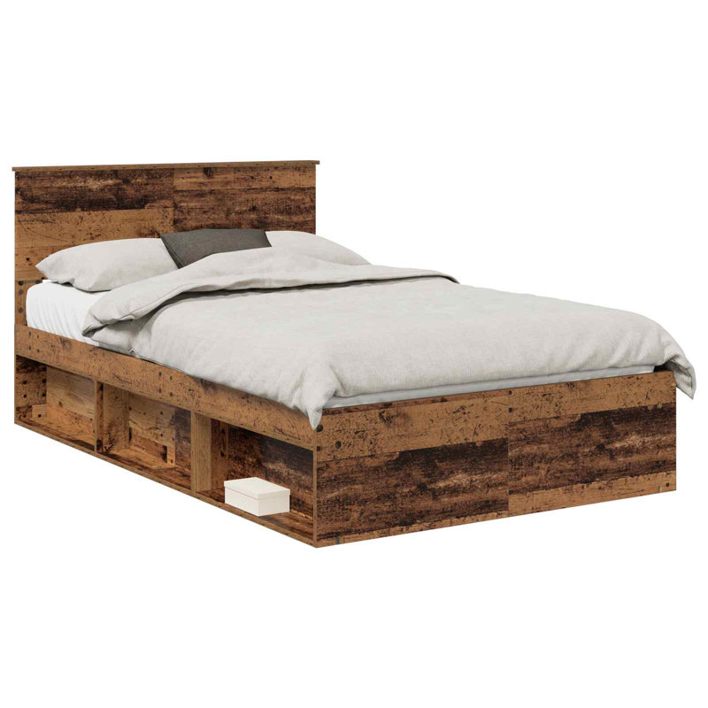 Solid Wood Bed, Small Double (4'), Old Wood