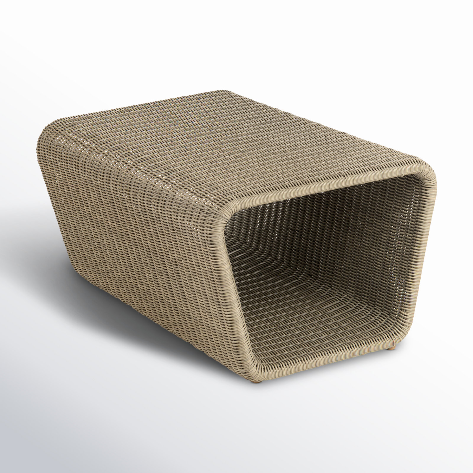 Jimmy Resin Outdoor Ottoman, Gray