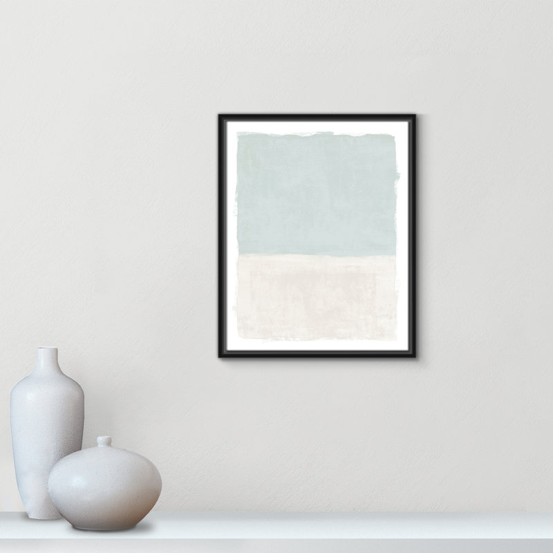 «Ocean Tides I Print» par Natalie Carpentieri, Cadre flottant noir, L 17,5 po x H 21,5 po