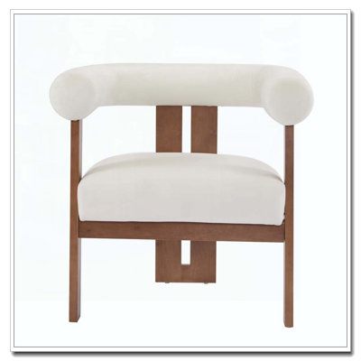 Fauteuil d'appoint rembourré en velours