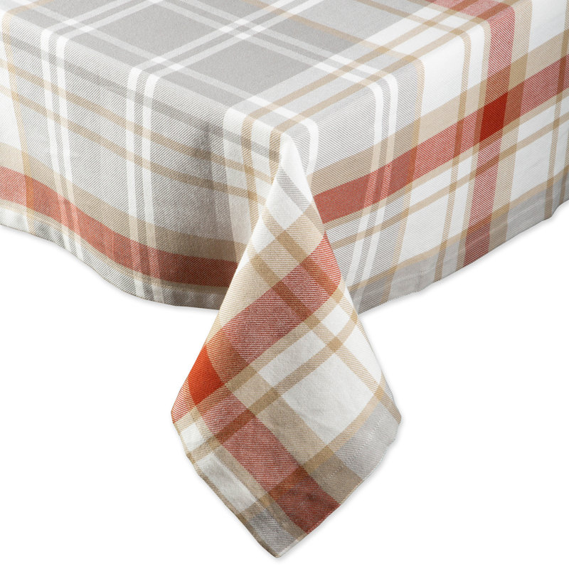 Alcova Plaid 100% Cotton Tablecloth, 60" L x 104" W