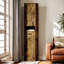 Armoire de rangement moderne H 69,29 po x l 14,56 po avec 2 portes et 1 tiroir, blanc-876809356