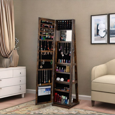 Armoire à bijoux pivotante à 360 °