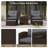 5 Pcs Patio Rattan Furniture With 2 Wicker Ottomans & Tempered Glass Coffee Table-368362685