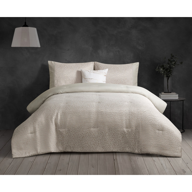 Ensemble d'édredon 4 pièces Shaelyn, Édredon double / grand + 2 taies décoratives sta