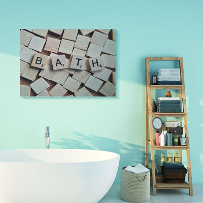 " Bath Scrabble Letters Bathroom Photograph "
