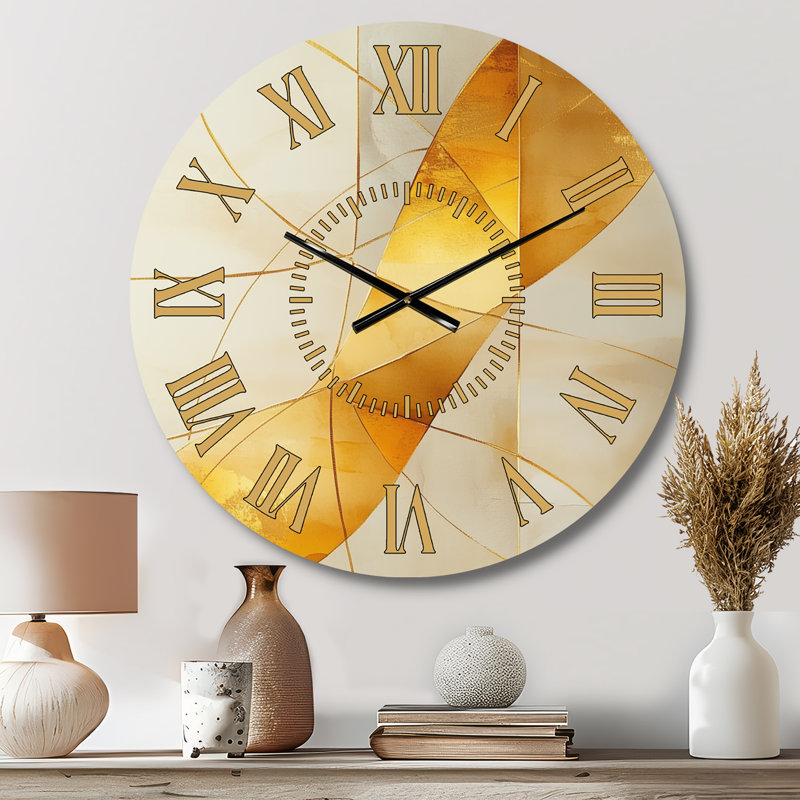 Horloge murale Golden Intersection IV, Médium