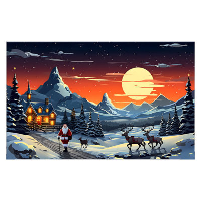 Tapis de Noël, tapis de salon, décoration de plancher