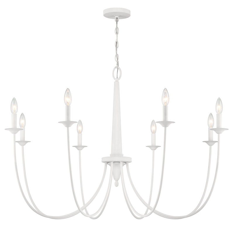 Lustre 8 lumières Savon House Stonecrest en blanc bisque, Blanc