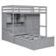 Lit superposé simple avec garde-robe et rangement hydraulique-426210360