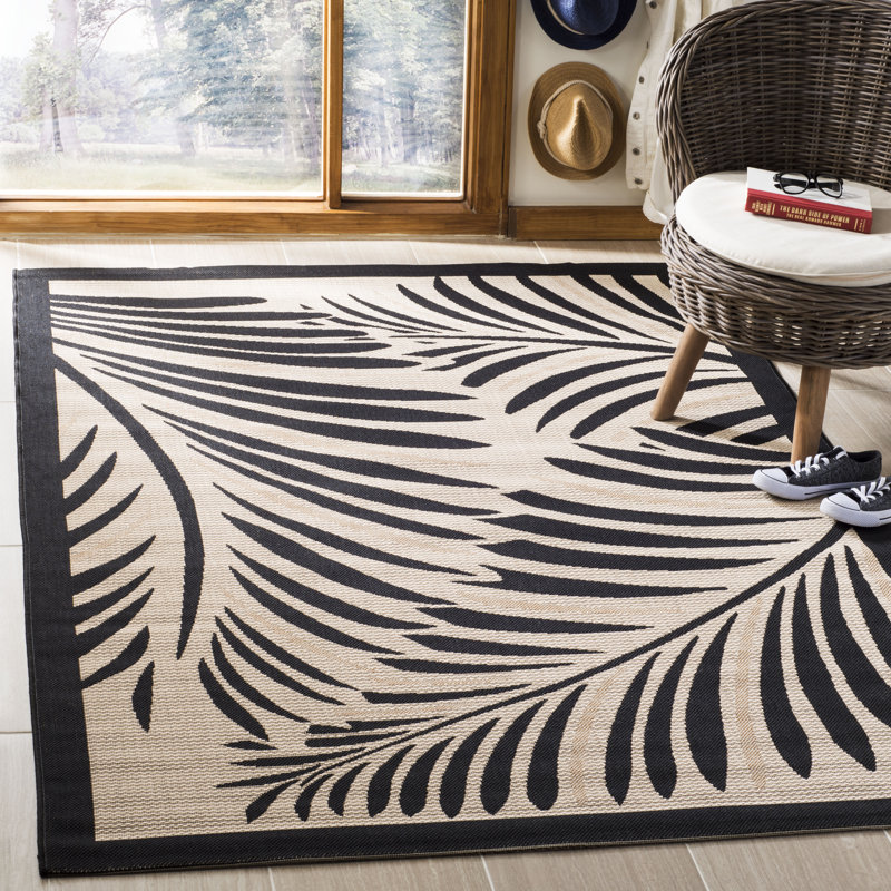Tapis performance à motif floral Bridgeville, Rectangle 6 pi 7 po x 9 pi 6 po