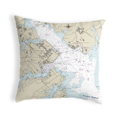 Coussin décoratif intérieur/extérieur sans cordons annapolis-usna, md