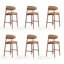 Chaise basse en noyer (paquet de 6)-322037081-322037094