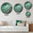 Green Crystal Geode Fusion - Abstract Marble Wall Clock-101233682