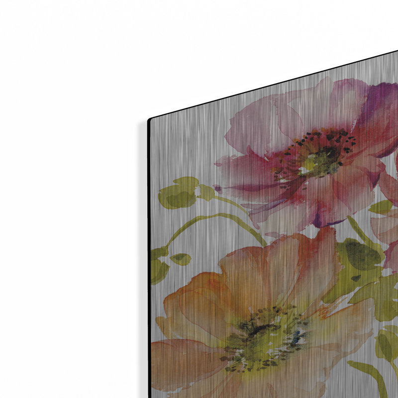 «Autumn Poppies» par Katrina Pete, art mural en métal, H 16 po x l 24 po
