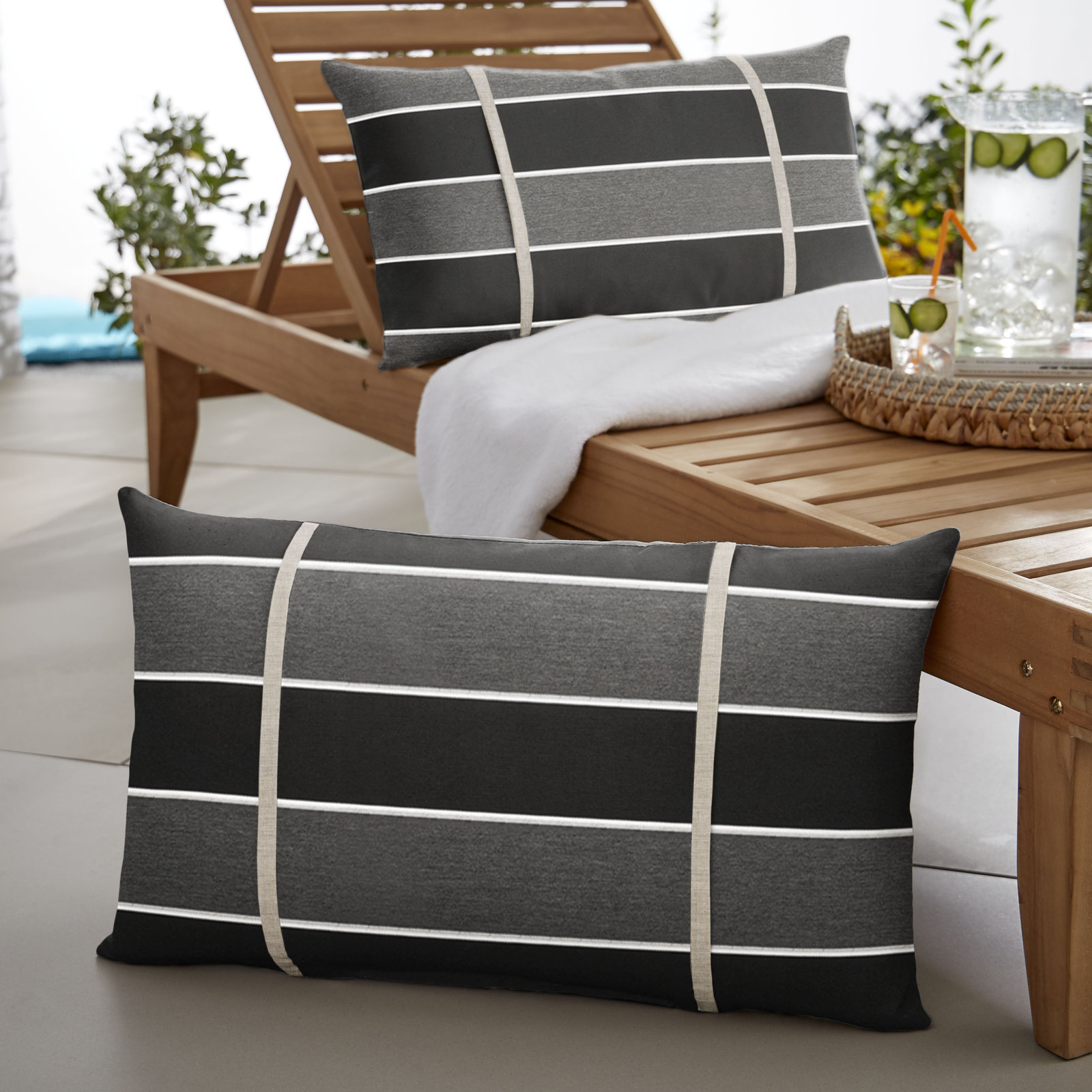 Grinell Sunbrella® Accent Pillow, 12" x 24"