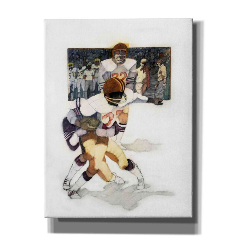 The Tackle - reproduction sur toile tendue, H 16 po x l 12 po x P 0,75 po