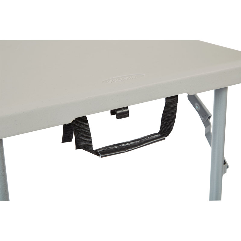 Light Gray Adjustable Height Foldable Resin Console Table