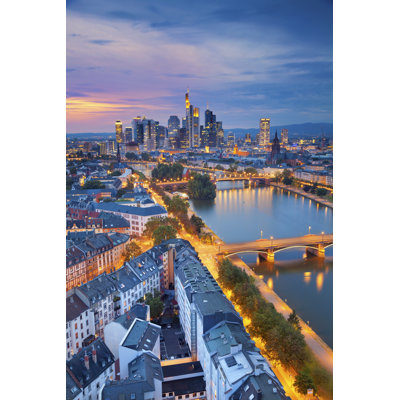 Frankfurt Am Main. by RudyBalasko - Wrapped Canvas Print