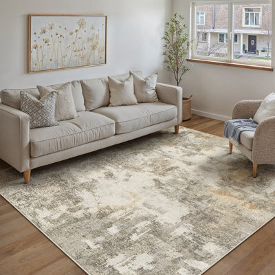 Tapis moderne lavable à la machine avec envers antidérapant Miro