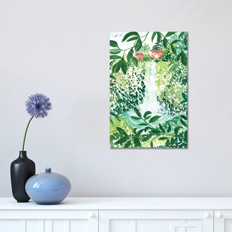 Waterfall by Sabina Fenn - Painting on Canvas, Wrapped Canvas, 45.72cm H x 30.48cm W x 1.91cm D
