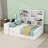 Full 3 Drawers Wood Daybed with Built-in-Desk and Shelves-191144116