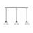 3 Light Stem Hung Linear Pendalier Shown With 7" Teal Crystal Glass-118372363-71758156-71758154
