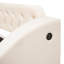 Lit de jour rembourré beige avec lit simple, rangement avec accoudoirs et couleur-324910797