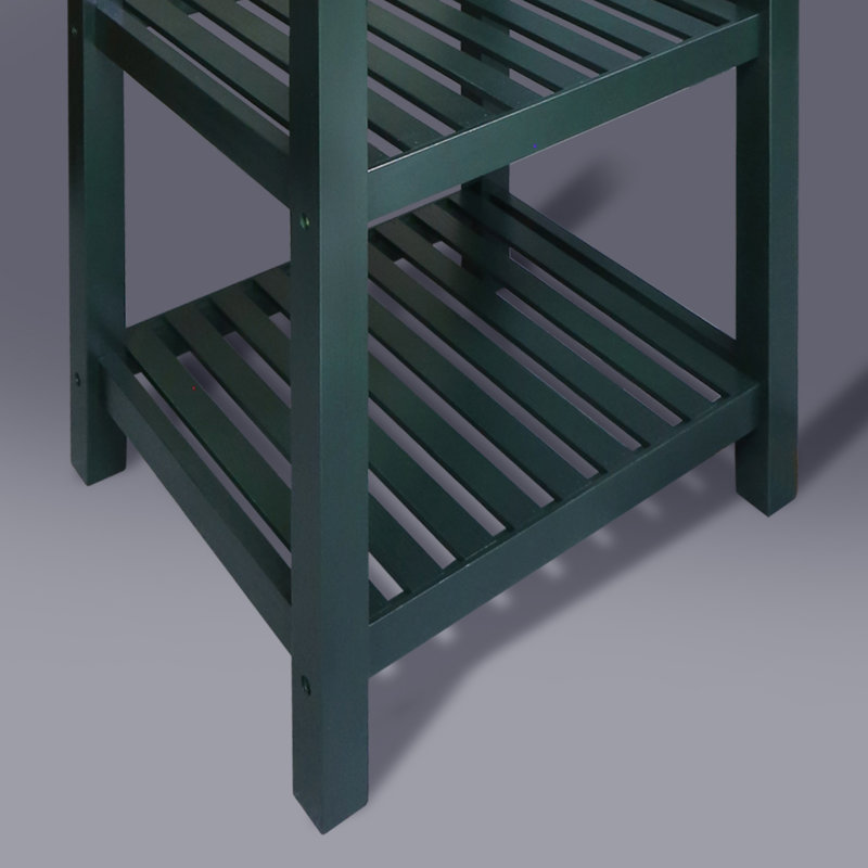 Table de préparation en bois massif de 40 po Herriott, Vert forêt, 36,5 po H x 23 po l x 20 po P