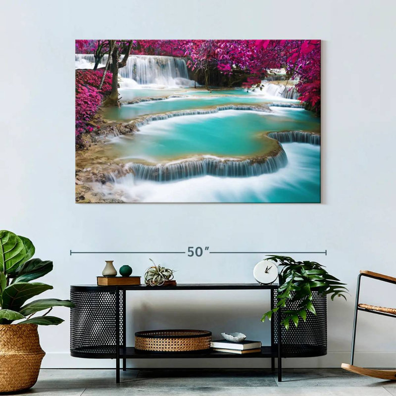 Cascades à niveaux Kerrick Kuang Si, H 32 po x l 48 po
