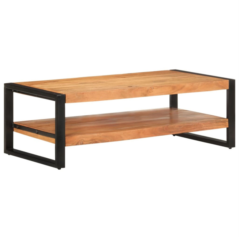 Table basse simple avec rangement Cartert, Brun
