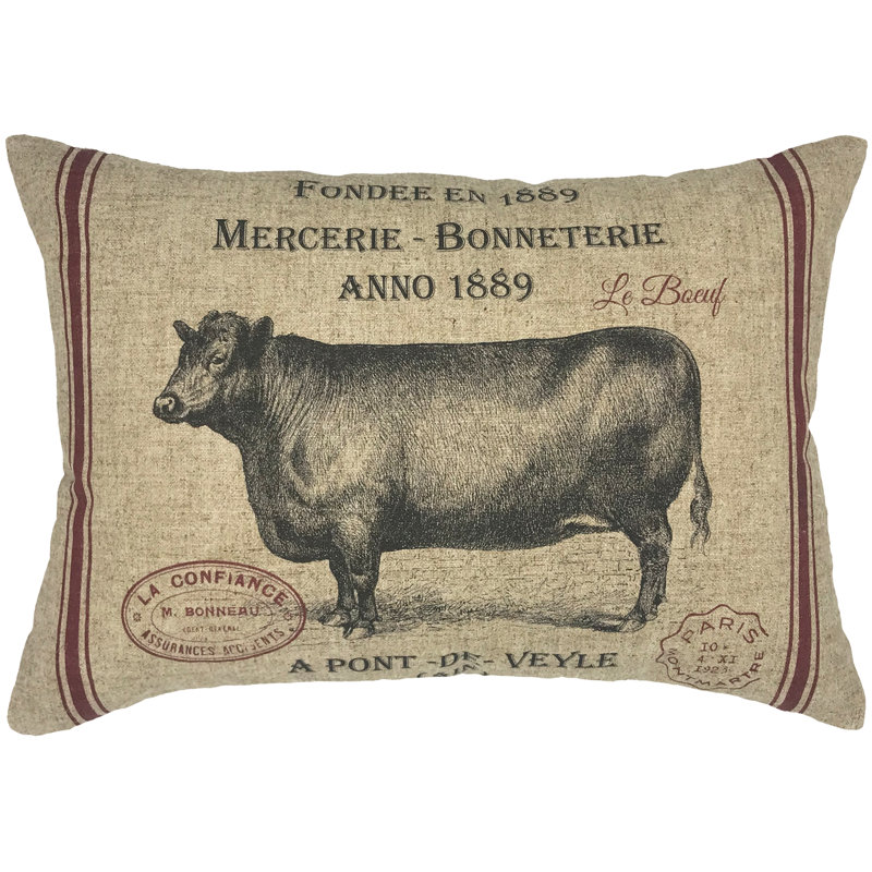 Housse de coussin rectangulaire en lin et insert
