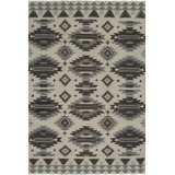 6x9 Ivory Flat Weave Wool Stacked Aztec Motifs Classic Traditional Modern Contemporary Carpet Rug