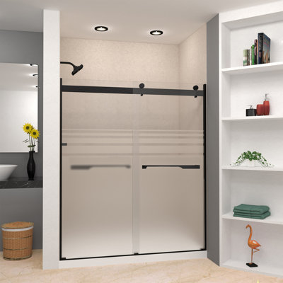 Porte de douche sans cadre avec technologie TruMotion (l 56 po x H 70 po)